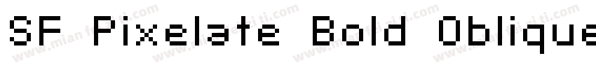 SF Pixelate Bold Oblique字体转换